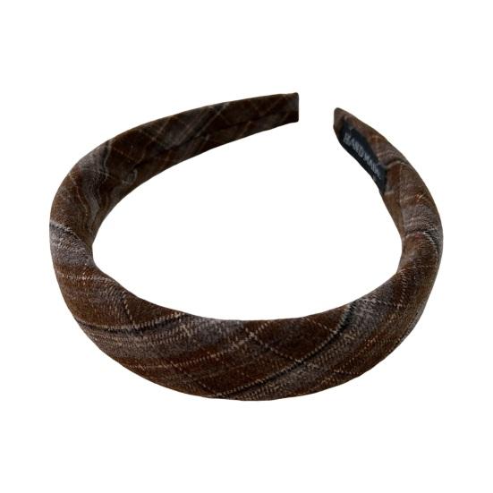 Мягкая клетчатая женская повязка на голову широкая повязка для волос легкая нескользящая петля для волос осень-зима для девочек