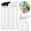 Clear BPA Free With Flip Straw Leakproof Bottles Drinking Canteen Sports Water Bottle Sport Cup