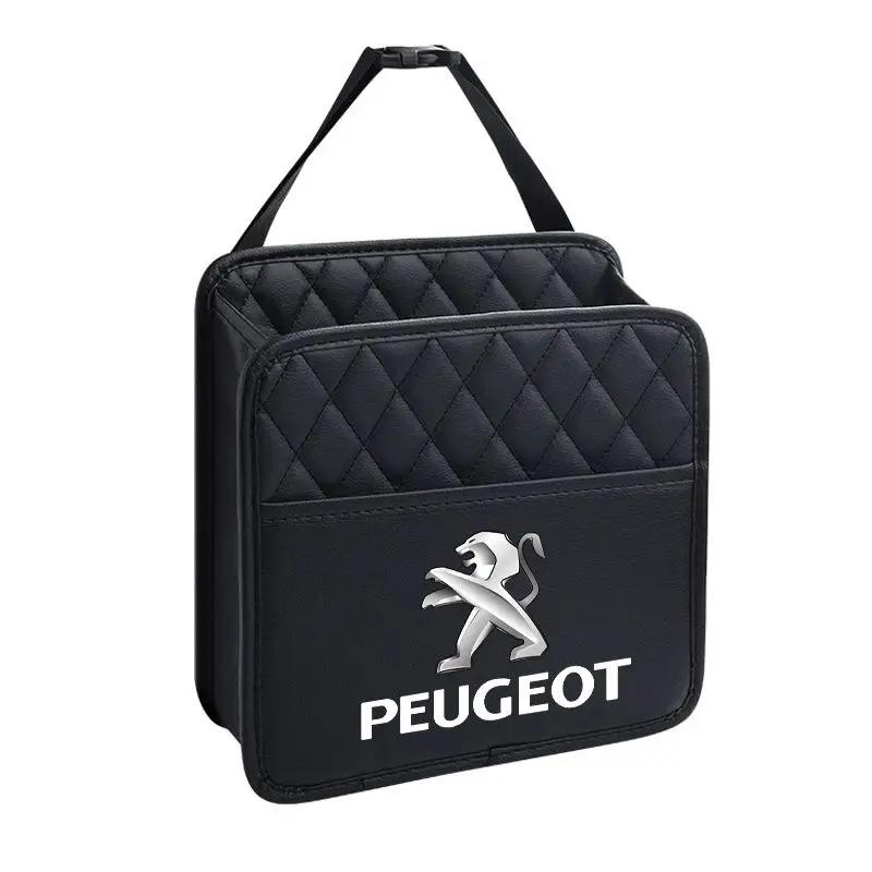 For Peugeot Leather Car Styling Organizer Car Interior Storage Box Sticker Accessories For Peugeot 308 307 206 208 207 3008 508