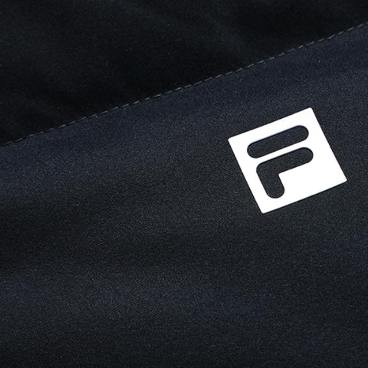 Fila Спортивная утепленная пуховая куртка с капюшоном, однотонная, зимняя, женская верхняя одежда, глубокий черный A11W141902FBK