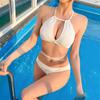 New Korean Style Women's Sexy Deep V Bandage Bikini - Flattering for All Bust Sizes