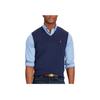 Polo Logo Embroidered Solid Color V-Neck Pullover Vest Men Vests Navy-Blue 710548521-002