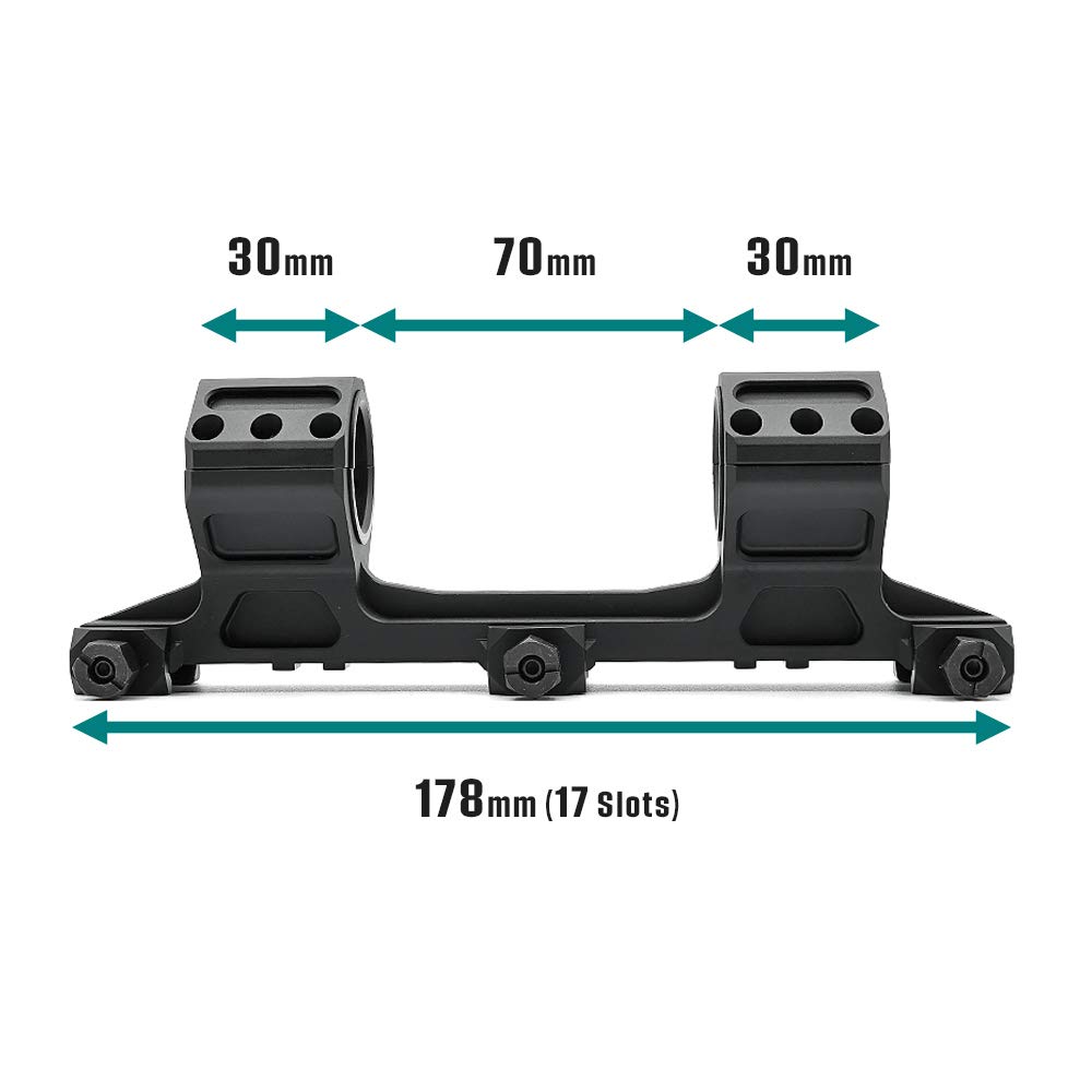 Хороший продукт, сверхточное крепление для прицела, удлиненный тип, совместимое с рельсой 20 мм, металлический прицел BK черного цвета 1 [тип GEISSELE] (совместимый диаметр дюйм/30мм)
