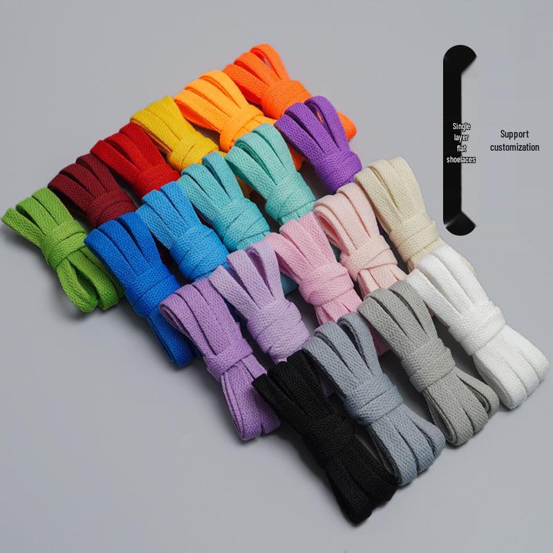 Flat Shoelaces for Canvas Sports & Skate Shoes, Casual Boots, Little White Shoes, Unisex Pure White Shoelaces