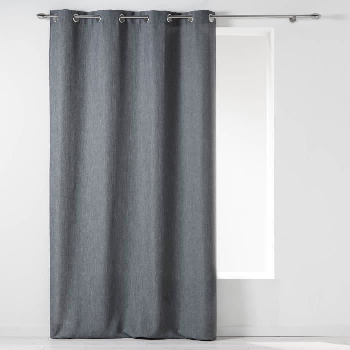 Rideau - Newtons - 140x260cm - Gris - Tamisant - Œillets