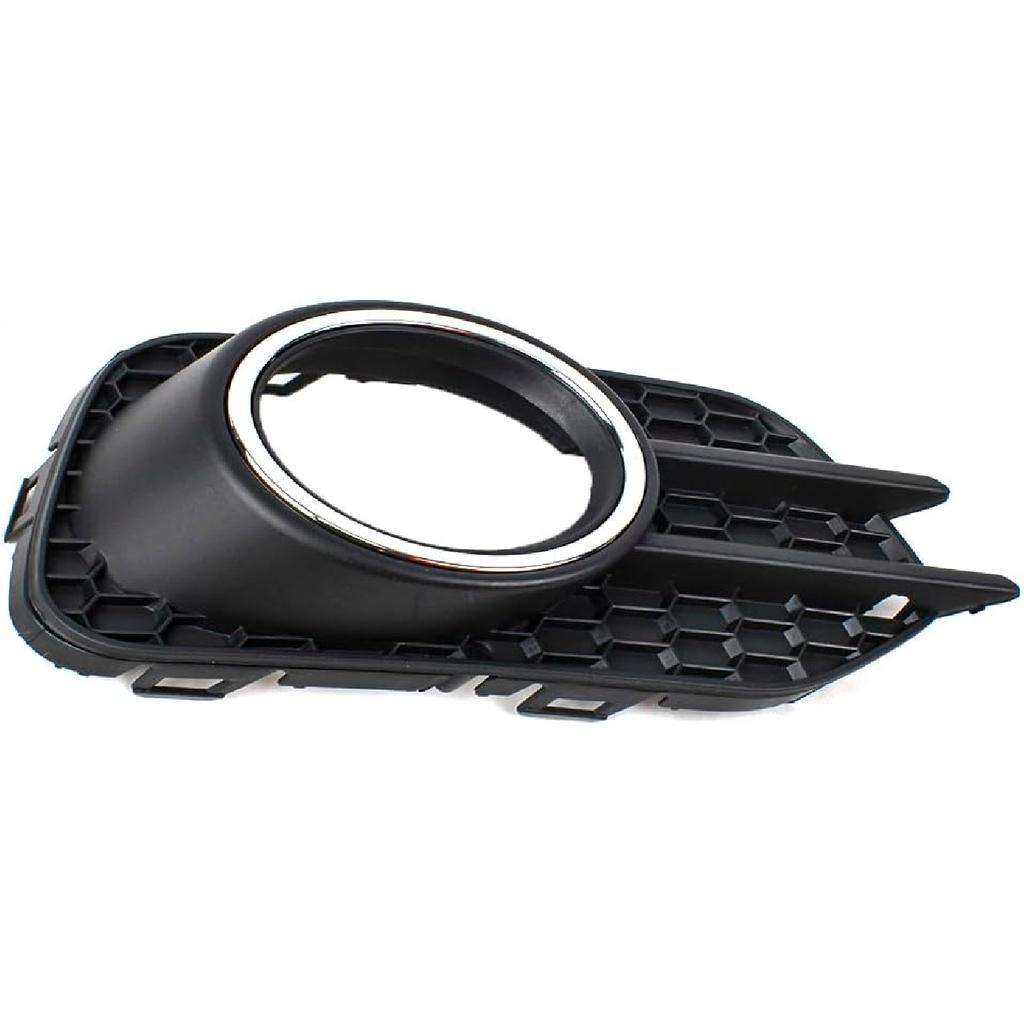 Front Bumper Fog Lamp Light Bezel Grille Cover Cap With Chrome Fit For VW Tiguan 2012 2013 2014 2015 2016 2017 2018, Replace for 5N0853666H (Right
