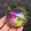 Rainbow Solar Quartz Copper Wire Wrap Jewelry Pendant 3.74 S4G51