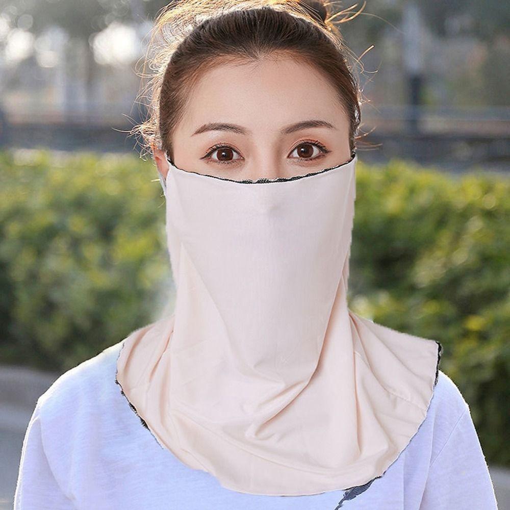 Floral Sunscreen Veil Driving Face Mask Summer Sunscreen Mask Face Gini Mask Womne Neckline Mask