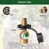 100 lb Propane Tank Adapter with Gauge, Universal Fit POL Propane Tank Gauge Converts POL Gas Tank Service Valve to QCC1 / Type 1, Old to New