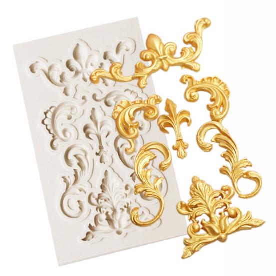 Тисненая силиконовая форма для мастики, торта, шоколада, пасты для лепки, противень для выпечки, инструмент для украшения