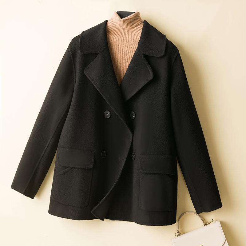 Женская шерстяная куртка из 100% шерсти, СОВРЕМЕННАЯ НОВАЯ SAGA, осеннее шерстяное пальто, зимние теплые шерстяные куртки, двубортные