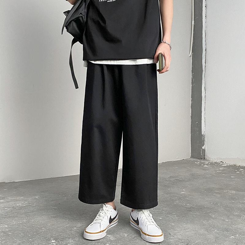 Мужские прямые брюки, модные повседневные широкие брюки, классические винтажные брюки