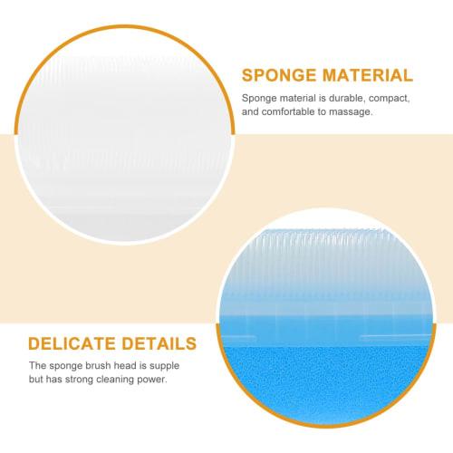 Healeved 2-Piece Baby Sensory Brush, Sponge Brush for Baby Bath, Tactile Stimulation Brush, Compact and Portable Baby Brush