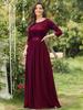 Ever-Pretty Women Plus Size A-Line Empire Waist Maxi Winter Wedding Guest Dresses