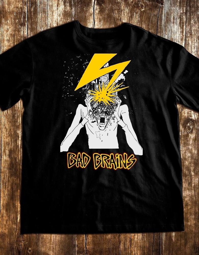 Подарок для фанатов группы Bad Brains Хлопковая черная футболка унисекс Все размеры
