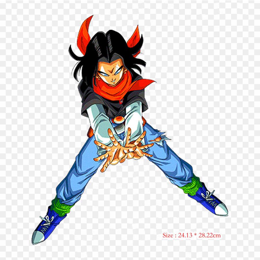 Patches For Clothes Bag Iron On Thermal Stickers Android 17 Dbs Android 17 Dragon Ball Super Pattern Washable Heat Transfer