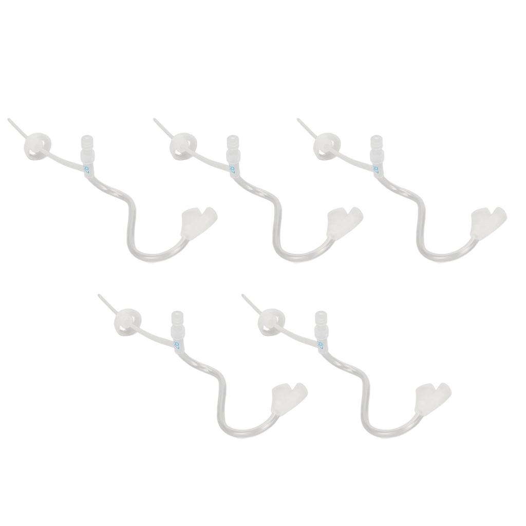 5pcs BTE Sound Aid Replacement Slim Tubes 2B Size Sound Amplifier Tubes with Open Dome Ear Tips S