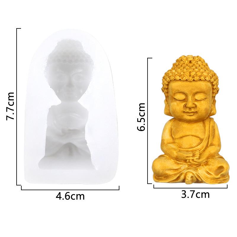 3D Форма для свечей Будда, Силиконовая форма для мастики, Molde Silicona Buda, Инструменты для изготовления восковых поделок, Декорирования, Материалы для изготовления изделий из смолы, Velas