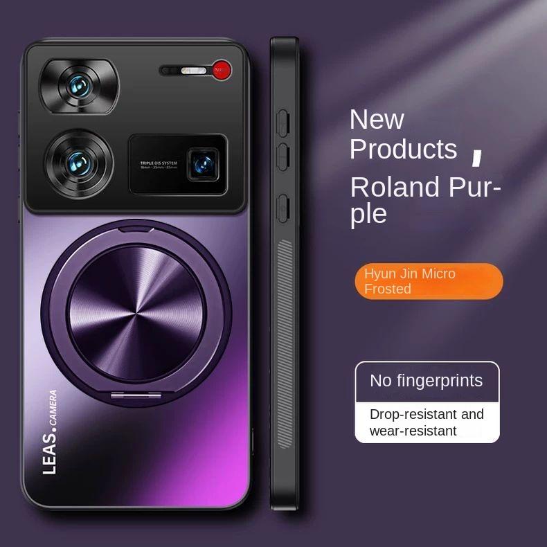 For ZTE Nubia Z60 Ultra Case Hard Matte With Ring Stand Magnetic Protective Back Cover Case For Nubia z60Ultra Full Cover Shell