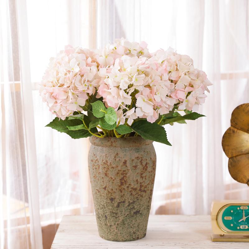 Feel moisturizing simulated hydrangea, home living room decorative flower bonsai decoration, fake flower