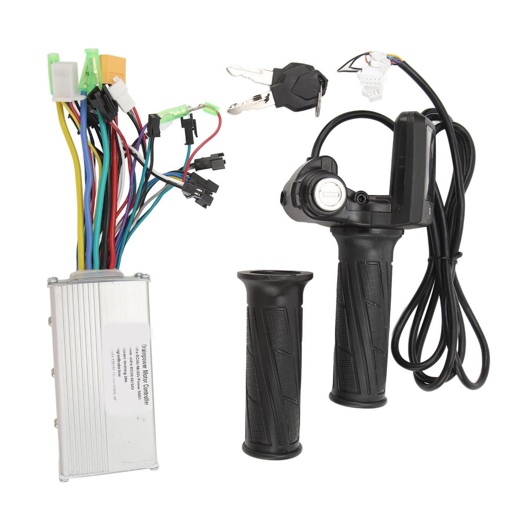 Комплект контроллера для электровелосипеда 36 В 48 В 500 Вт 28 А Синусоидальный 3 режима Бесколлекторный контроллер Панель 805 Ручка газа с поворотной ручкой Велосипед