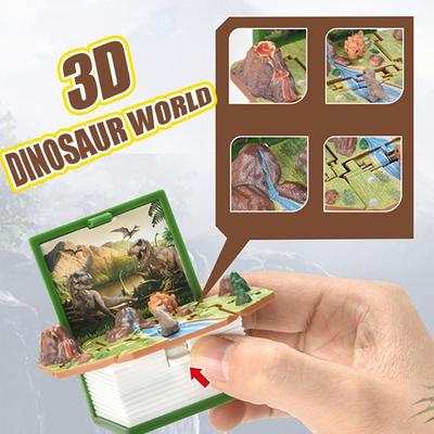 3D Книжный Брелок Брелок-Книга Динозавр Игрушка-Антистресс Креативный Брелок-Замок Дети