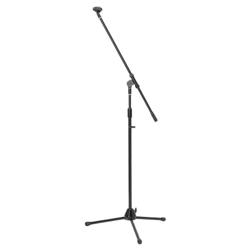 KC Boom Microphone Stand, Straight/Straight, MBCS/BK, Black, Set of 6 (Soft Case, Microphone Holder Included)