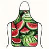 1pc Watermelon Slice Apron - Red Suitable for Cooking, BBQ & Grilling Apron with Watermelon Slice Print, Lightweight Easy-Clean Polyester Bib Apron, H
