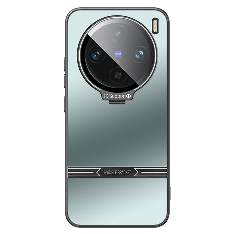 For vivo X100 Pro 5G Case Metal Lens Frame PC+TPU Drop-proof Matte Phone Cover with Lens Film