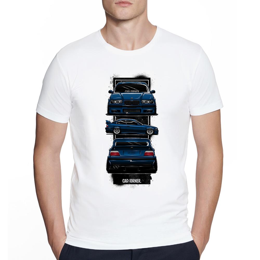 Vintage Germany EUDM E34 M5 E36 M3 Print T-shirt Harajuku Men Women Summer Casual Hip Hop Streetwear Boy Old School Tops Tees