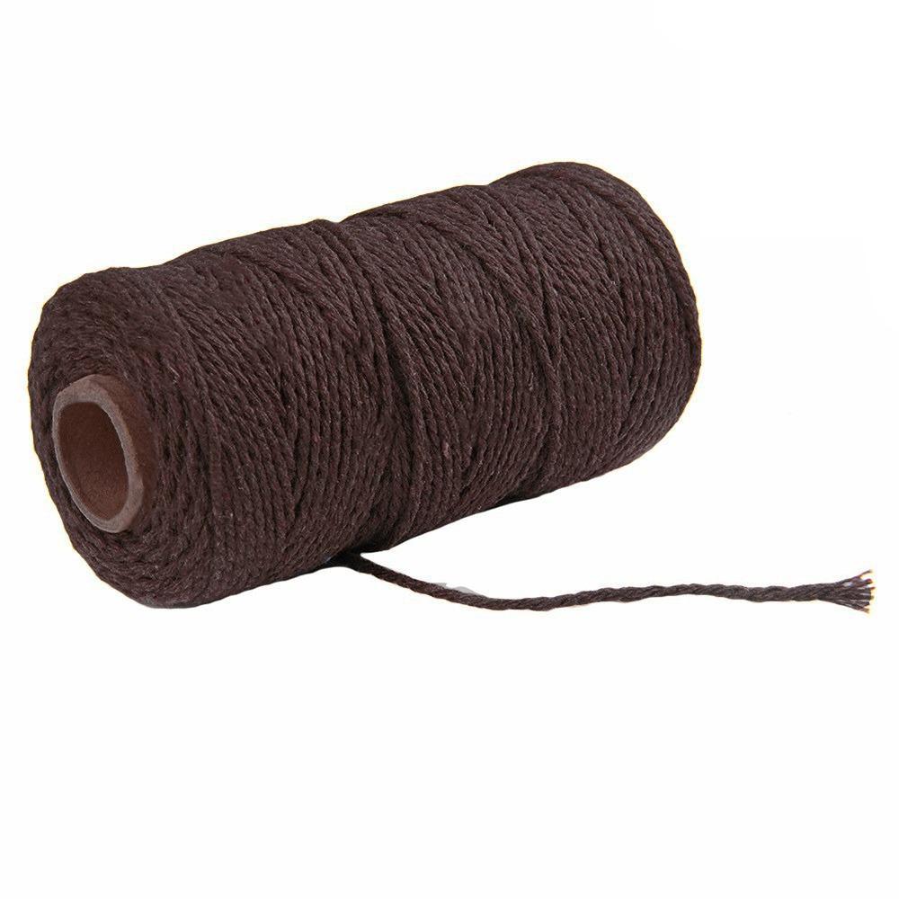 Multicolor 100m Long/100Yard Crafts Macrame DIY Twisted Cord Cotton Rope Home Textiles Linen String