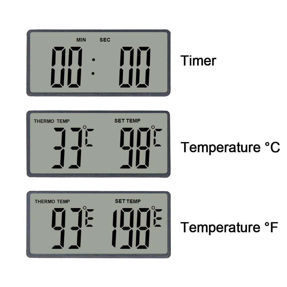 Digital Cooking Thermometer Food BBQ Baker Temperature Meter 0-250C Temperature Probe Clock Timer