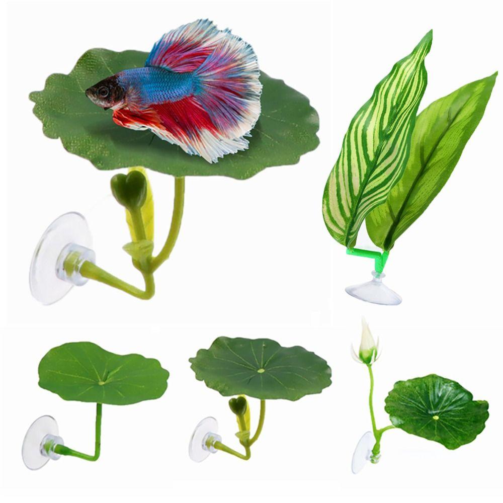 Plastic Frog Geckos Platform Suction Cup Reptile Basking Area Aquarium Landscape Decoration Geckos