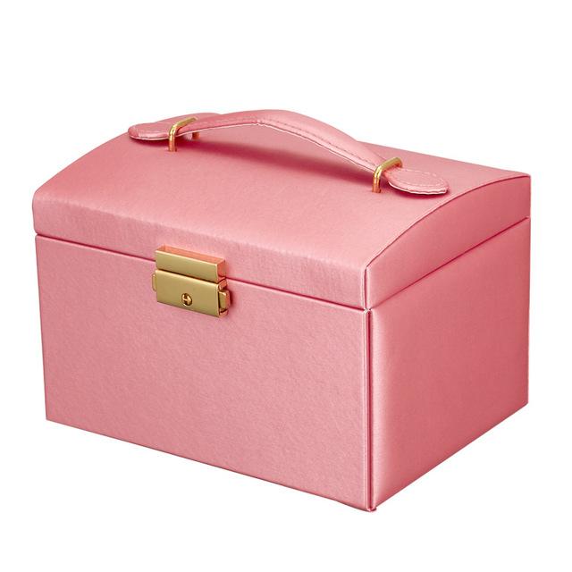 Jewelry Organizer Large Jewelry Box High Capacity Jewelry Casket Makeup Storage Makeup Organizer Leather Beauty Travel Box