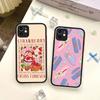 S-Девочка с клубничным тортом Для IPhone 16 Pro Max 15 14 13 12 11 XS MAX X Plus Конфетный Цвет Матовый ТПУ Чехол для Телефона