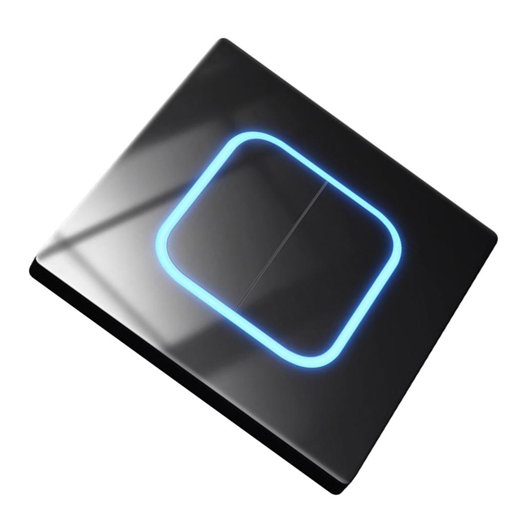 Wall Button Light Switch Tempered Glass Panel LED Switch 1/2/3/4 Gang Wall Glasses Panel Switch with Led Indicator