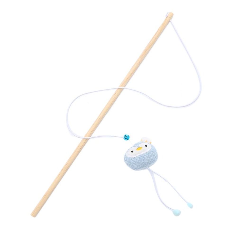 Палочка-дразнилка для кошек в форме животного, деревянная палочка, интерактивная палочка, милые товары для питомцев, кошка