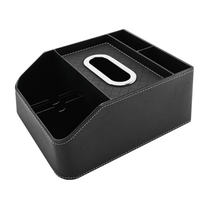 Car Center Console Storage Solution with Cup Holder, Leather Seating Organizers Suitable for Efficient Space Management