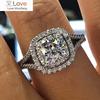 Luxury Lady's Finger Rings with Brilliant Crystal Good Quality Accessories for Wedding Ceremony Trendy Jewelry for Women