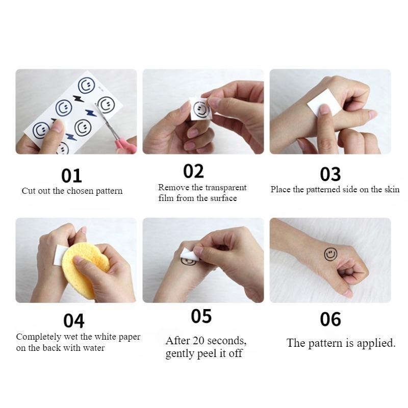 10pcs/set -Peace Love Waterproof Tattoo Stickers Face Stickers Men and Women Party Tattoo Stickers