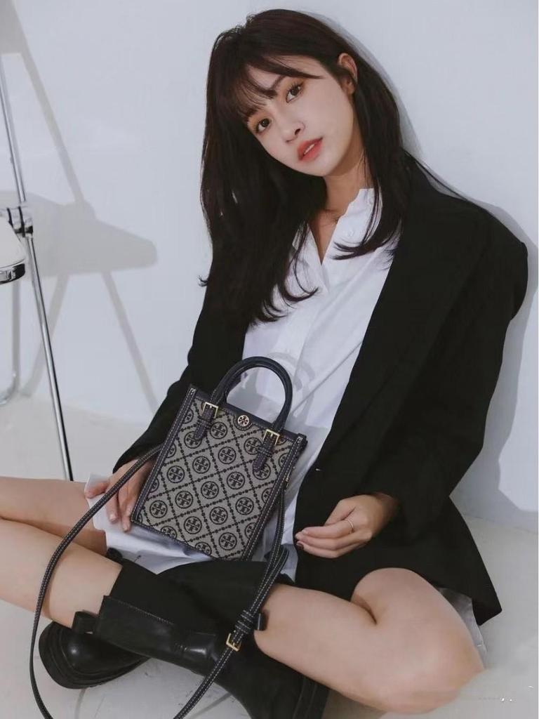 TB Mini Monogram Music Sheet Canvas Tote - Fashionable Handbag & Crossbody Bag for Women