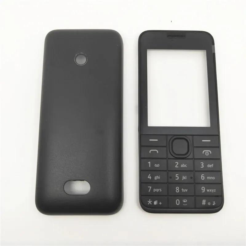 Для Nokia 208 Полный Комплект Корпуса Чехол Клавиатура Английская Запчасти