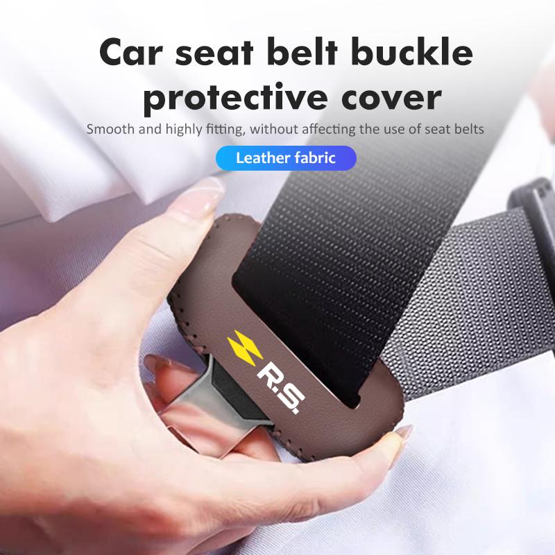 Universal Car Seat Belt Clip Anti-Scratch Buckle Protector Cover For Renault Clio Arkana Captur Twingo Talisman RS Logan Duster RR8