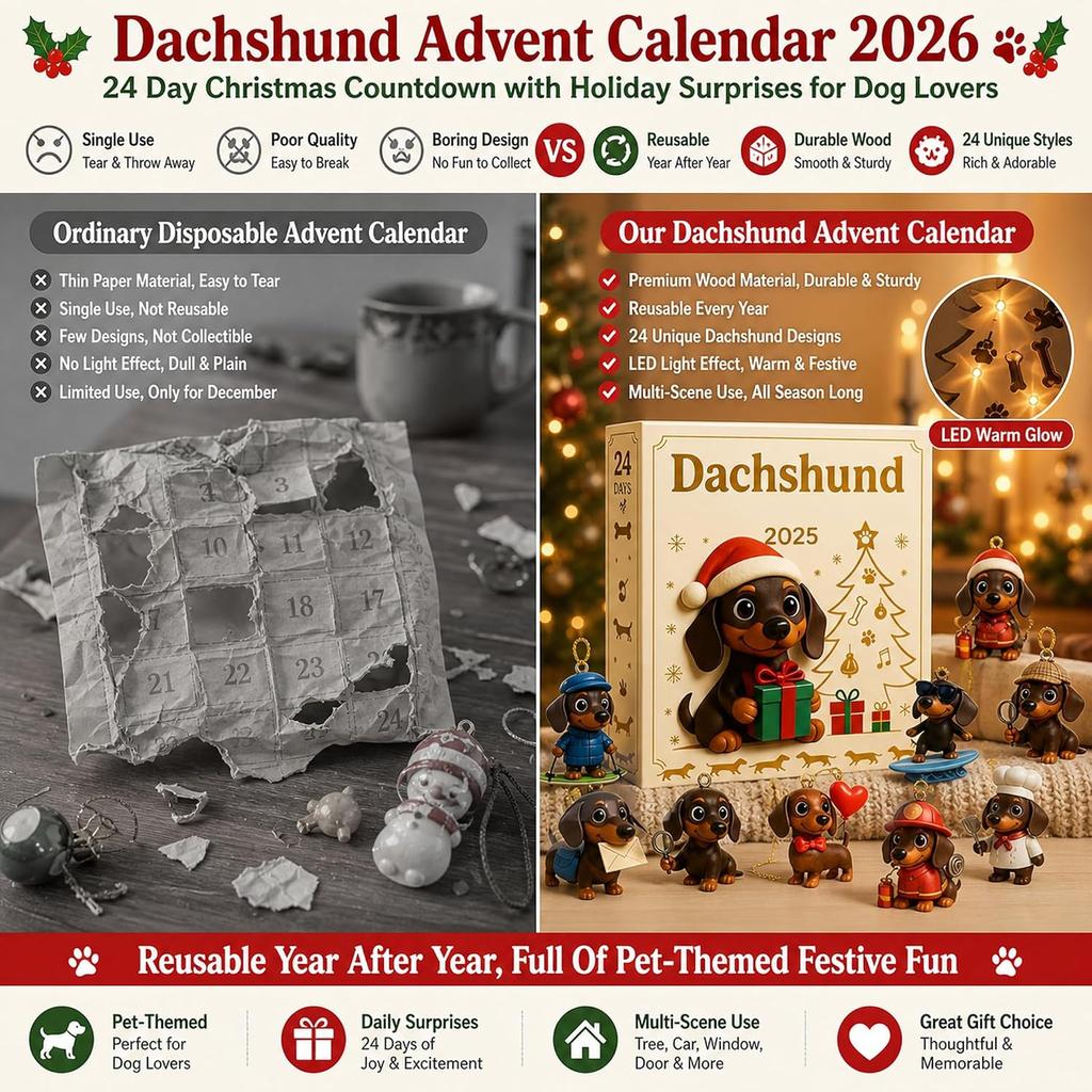 Capybara Advent Calendar 2026: 24-Day Christmas Countdown with Flat 2D Acrylic Ornaments Festive Costume Designs for Holiday Decor Xmas Gift