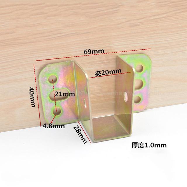 8pcs Bed Beam Support Metal Stand Wooden fixed Connector Thicken bed hinges Hook Corner Code Furniture Hardware Accessories