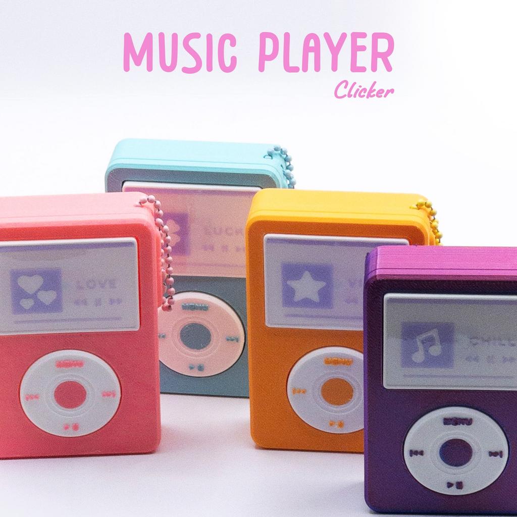 3D Printing MP3 Clicker, Music Player Design, Decompression Toy, Creative Keychain