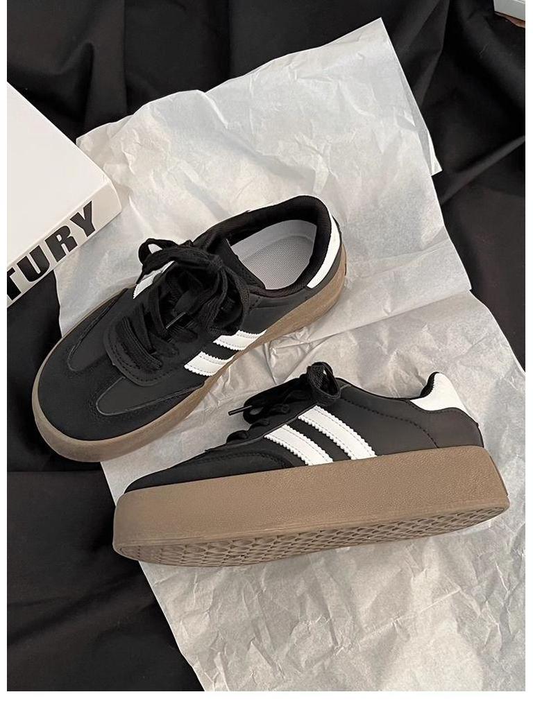 Deixun Women's 2025 Retro White Thick-Soled Sneakers for Spring and Fall - Versatile Casual Sports Shoes