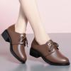 Женская модная обувь, женская обувь из натуральной кожи на шнуровке, массивная женская обувь большого размера