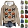 Women's Fashion Casual Long Sleeve Printed Round Neck Hooded Sweatshirt Top