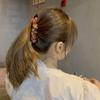 Resin Fashion Design Fabric Banana Clip Vertical Clip Women Hair Accessories Korean Style Hair Wear